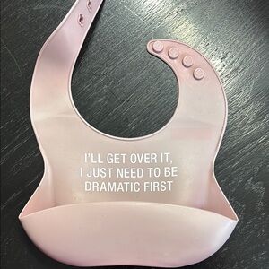 Pink Silicone Baby Bib